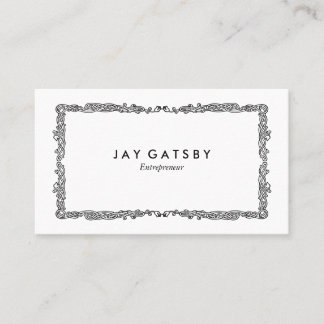 Personalisierte Vintage-Ornamentik mit Flechtwerk Visitenkarte