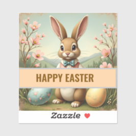 Personalisierte Vintage Ostergeblasene Sticker: Na Aufkleber