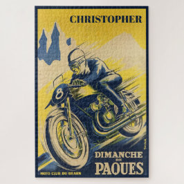 Personalisierte Vintage Retro Motorrad Rennsport K Puzzle