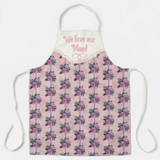 Personalisierte Vintage Rose - All-over-Print-Schü Schürze