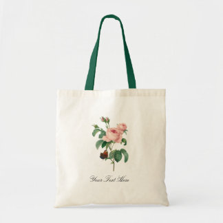 Personalisierte Vintage Rose Botanische Drucktasch Tragetasche
