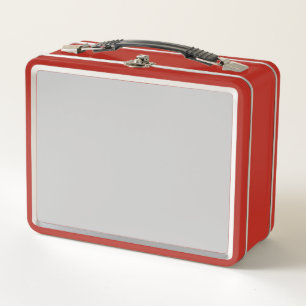 Personalisierte Vintage-Rote Metall-Lunchbox Metall Brotdose