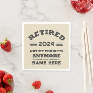 Personalisierte vintage-Ruhestandsfeier Serviette