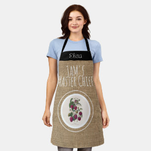 Personalisierte Vintage-Rustic-Himbeer-Marmeladen- Schürze