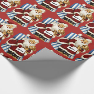 Personalisierte Vintage Sankt Geschenkpapier
