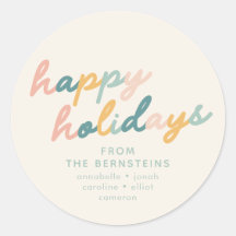 Personalisierte Vintage-Script Pastell Frohe Feier