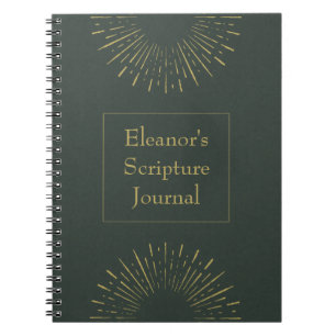 Personalisierte Vintage Scripture-Zeitschrift Notizblock