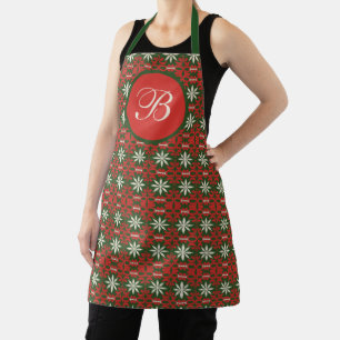Personalisierte Vintage-Weihnachten/Winter-Muster Schürze