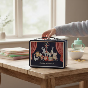 personalisierte Vintage-Zirkusdarsteller Lunchbox