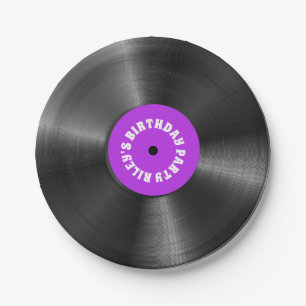 Personalisierte Vinyl Album Record Geburtstagspart Pappteller