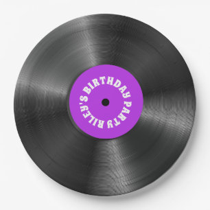 Personalisierte Vinyl Album Record Geburtstagspart Pappteller
