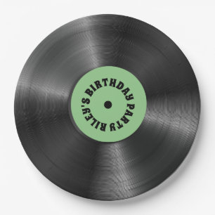 Personalisierte Vinyl-Album-Schallplatte Geburtsta Pappteller