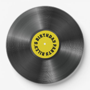 Personalisierte Vinyl-Schallplatte Pappteller
