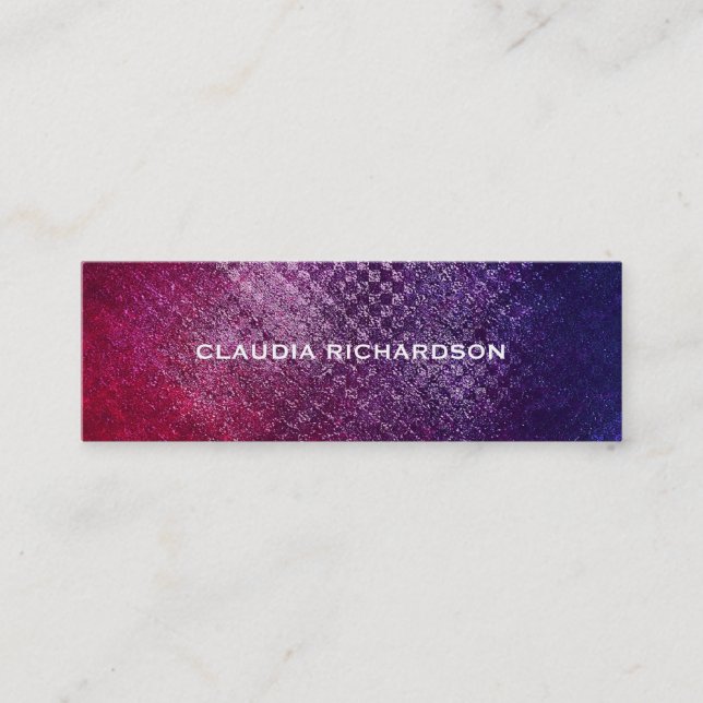 Personalisierte Viola Peach Skinny Business Card Mini Visitenkarte (Vorderseite)