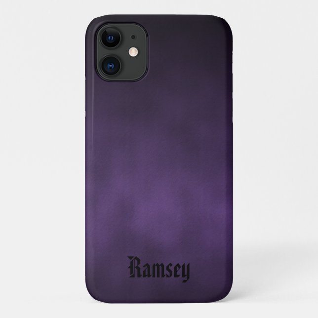 Personalisierte Violett-Kunst und Schwarzes Meer Case-Mate iPhone Hülle (Rückseite)