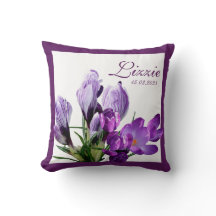 Personalisierte violette Blüten mit individuellem