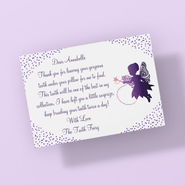 Personalisierte violette Zahnfee Danke schön (Von Creator hochgeladen)