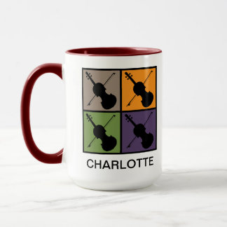 Personalisierte Violinmusik Tasse