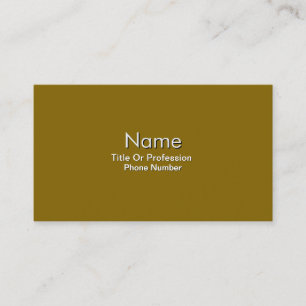 Personalisierte Visitenkarte Braun