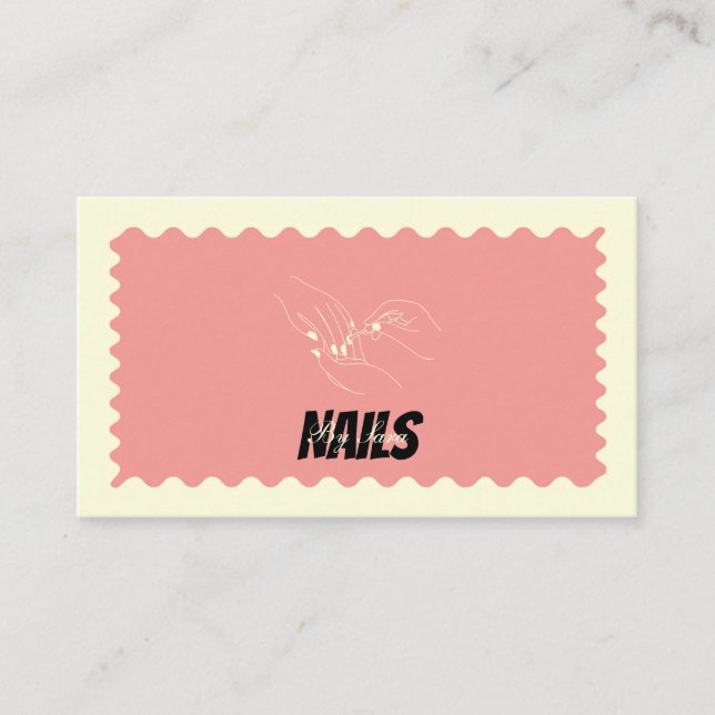 Personalisierte Visitenkarte für Nageldesigner  (Vorderseite)