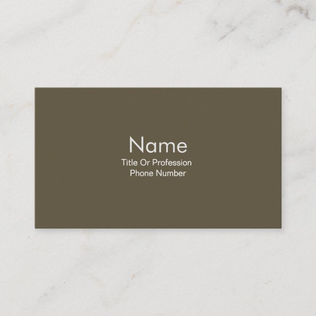 Personalisierte Visitenkarte Olive (Vorderseite)