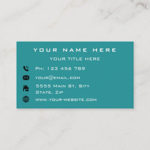 Personalisierte Visitenkarten-Farben und Schriftar Visitenkarte