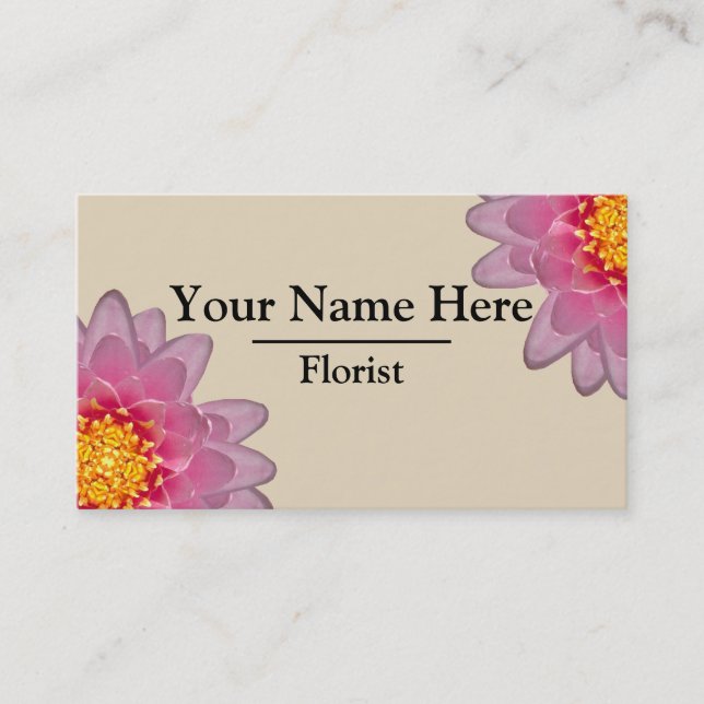 Personalisierte Visitenkarten für Florist Visitenkarte (Vorderseite)