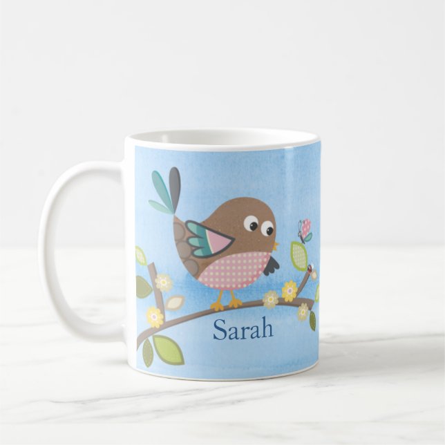 Personalisierte Vogel-Tasse Tasse (Links)