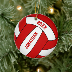personalisierte Volleyball-Buben Keramik Ornament