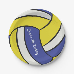 Personalisierte Volleyball Geburtstagsthema Pappteller