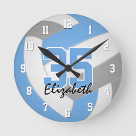 personalisierte Volleyball-Girls Runde Wanduhr