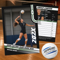 Personalisierte Volleyball-Handelskarte Grün Schwa