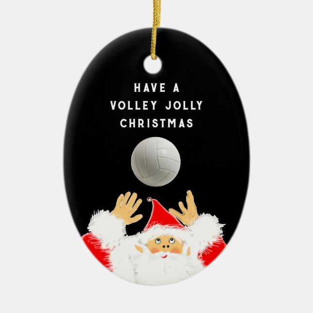 Personalisierte Volleyball-Keepake Keramik Ornament (Vorne)