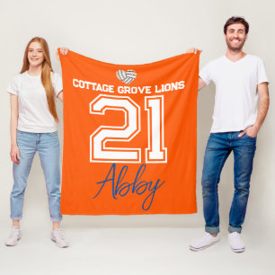 Personalisierte Volleyball-Senior-Spielerin Fleecedecke