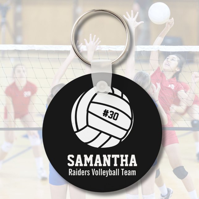 Personalisierte Volleyball-Spielernummer, Name, Te Schlüsselanhänger (Von Creator hochgeladen)