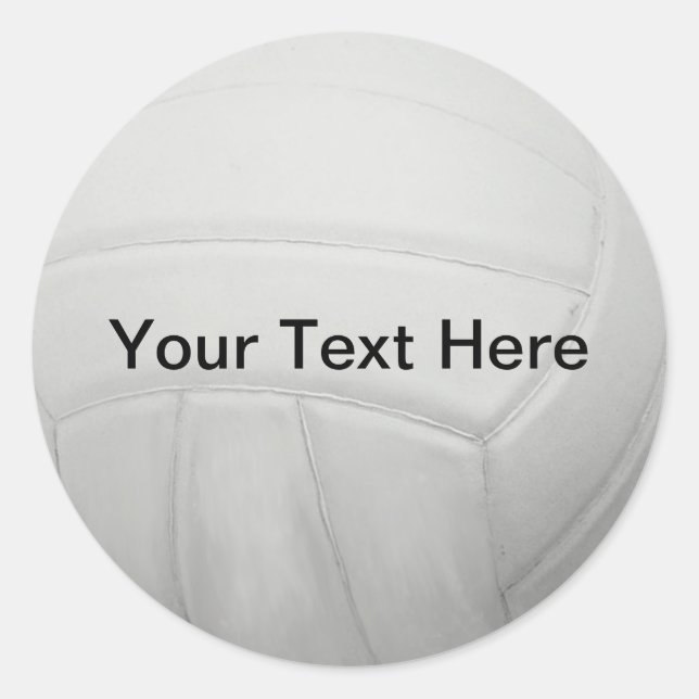 Personalisierte Volleyball-Sticker Runder Aufkleber (Vorderseite)