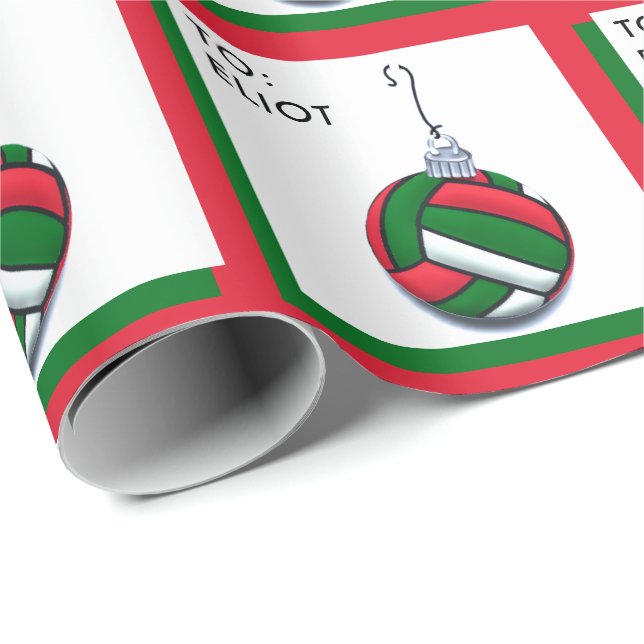 Personalisierte Volleyball-Urlaubspende Geschenkpapier (Rolleneckpunkt)