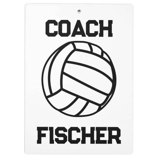 Personalisierte Volleyball-Zwischenablage Klemmbrett (Rückseite)