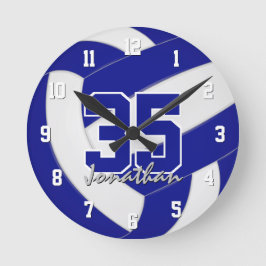 personalisierte Volleyballfarben Runde Wanduhr