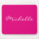 Personalisierte Vollfarbenneunfarbige Mauspad<br><div class="desc">Personalisiertes,  solides,  neonfarbenes Mauspad. Modernes,  farbenfrohes Design mit individuelle Name oder Monogramm. Niedliche Geschenkidee für trendige Frauen und Mädchen. Elegante Skripttypografie.</div>