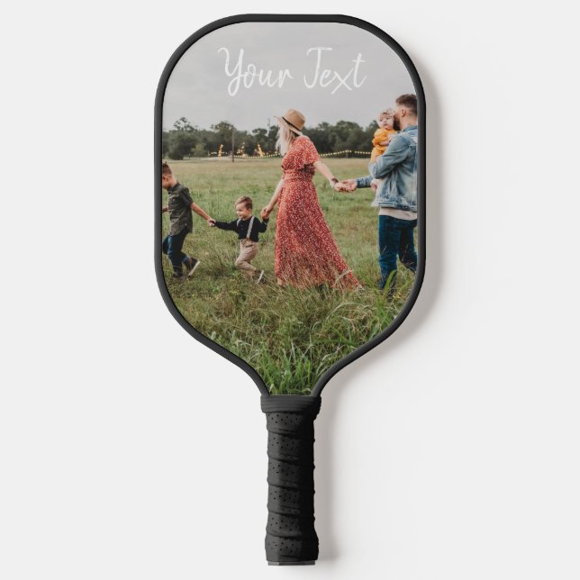 Personalisierte Vorlage für 2 Fotos und benutzerde Pickleball Schläger (Vorderseite)