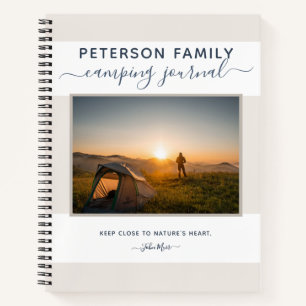 Personalisierte Vorlage für das Camping Family Jo Notizbuch