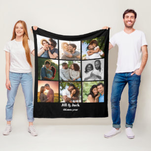 Personalisierte Vorlage für die FotoCollage für Pa Fleecedecke