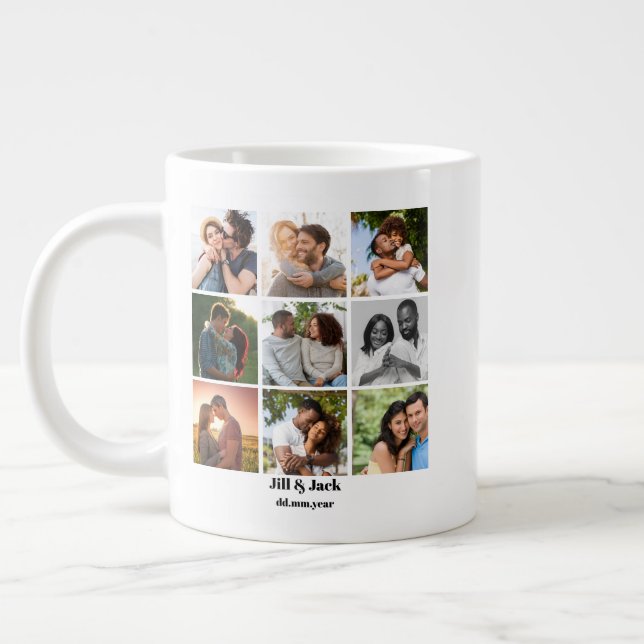 Personalisierte Vorlage für die FotoCollage für Pa Jumbo-Tasse (Links)
