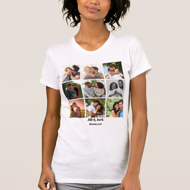 Personalisierte Vorlage für die FotoCollage für Pa T-Shirt (Vorderseite)