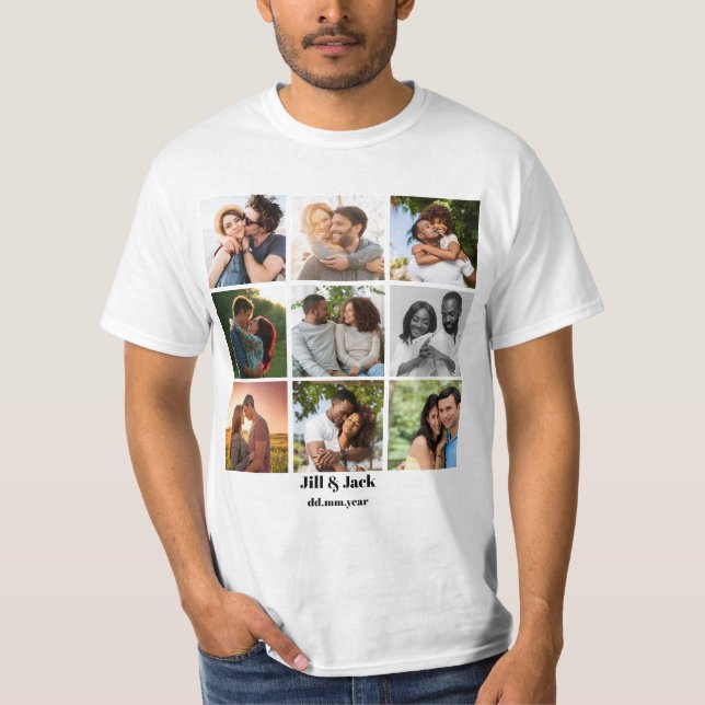 Personalisierte Vorlage für die FotoCollage für Pa T-Shirt (Vorderseite)