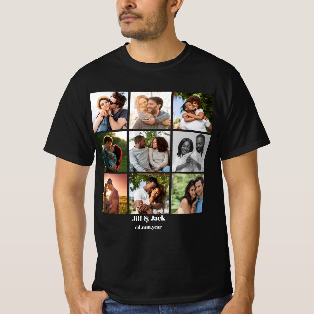 Personalisierte Vorlage für die FotoCollage für Pa T-Shirt (Vorderseite)