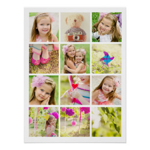 Personalisierte Vorlage für die FotoCollage Poster