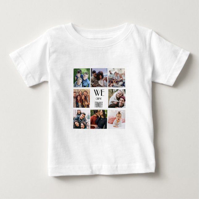 Personalisierte Vorlage "Wir sind Familie" Baby T-shirt (Vorderseite)
