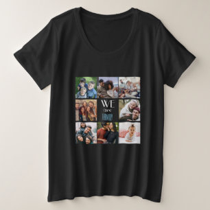 Personalisierte Vorlage "Wir sind Familie" Große Größe T-Shirt